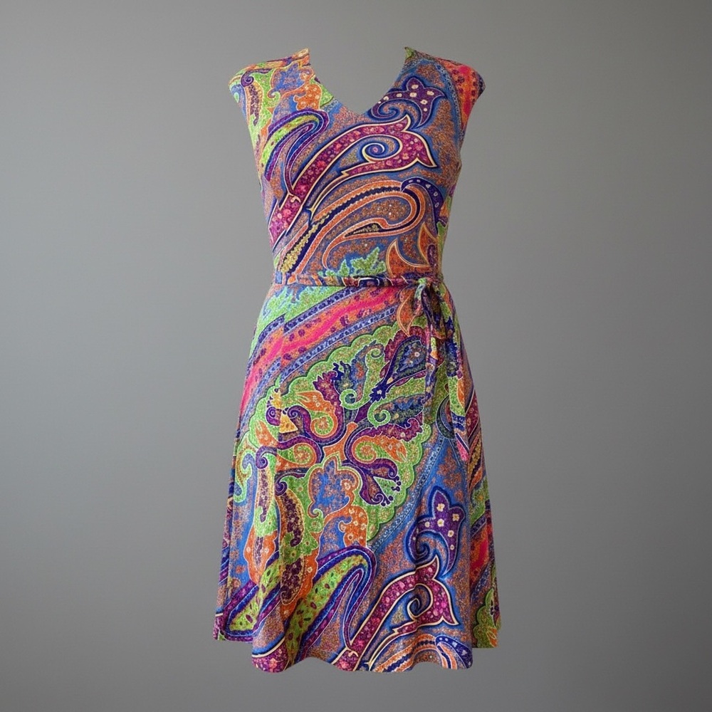 Lauren Ralph Lauren Boho Paisley Summer Dress S⁠ - Picture 9 of 9